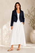 Planet - Nylon Triple Collar Jacket - Midnight - 033N