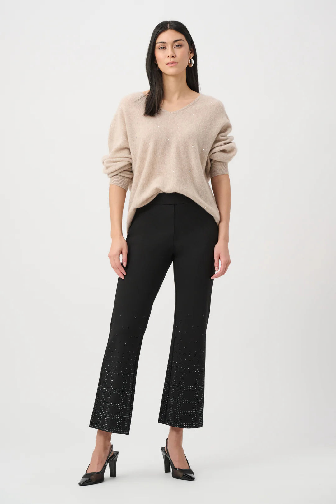 Joseph Ribkoff Mid-rise Flare Trousers - Black - 263927