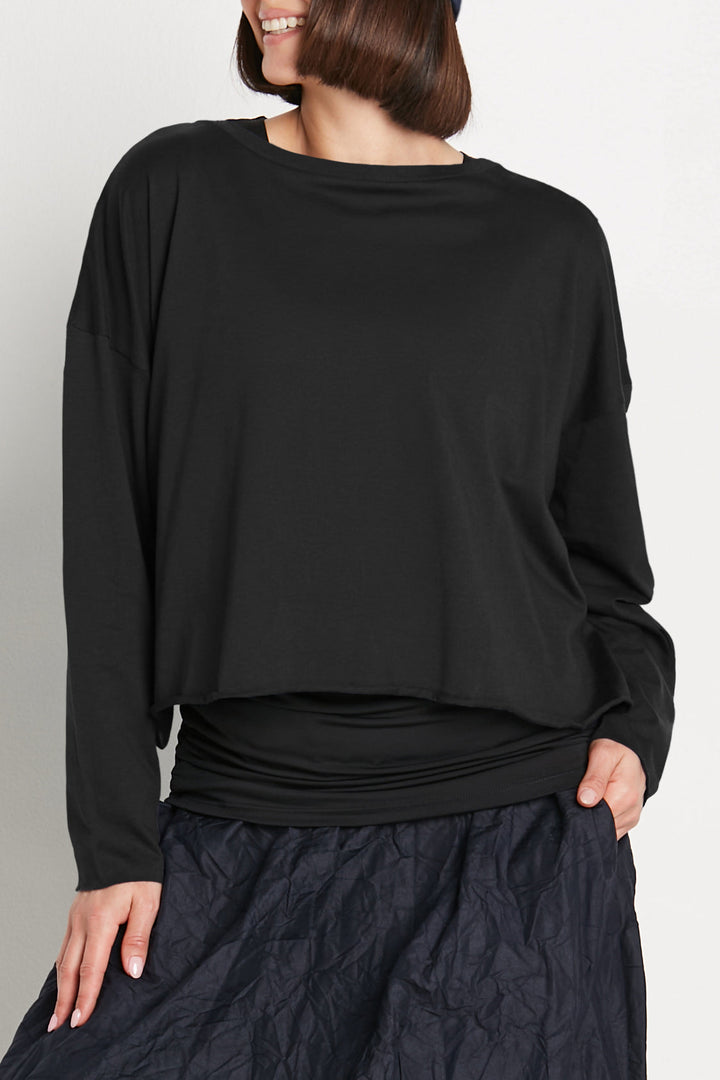 Planet - Pima Cotton Mini Luxury Boxy T Shirt - Ruby - 635J