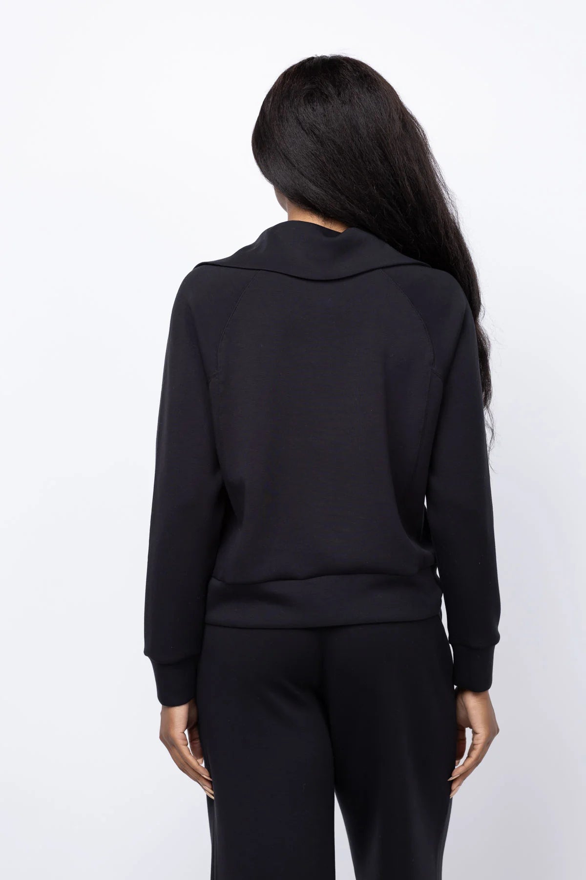 Elliott Lauren - 1/2 Zip Scuba Sweatshirt - Black - 62244