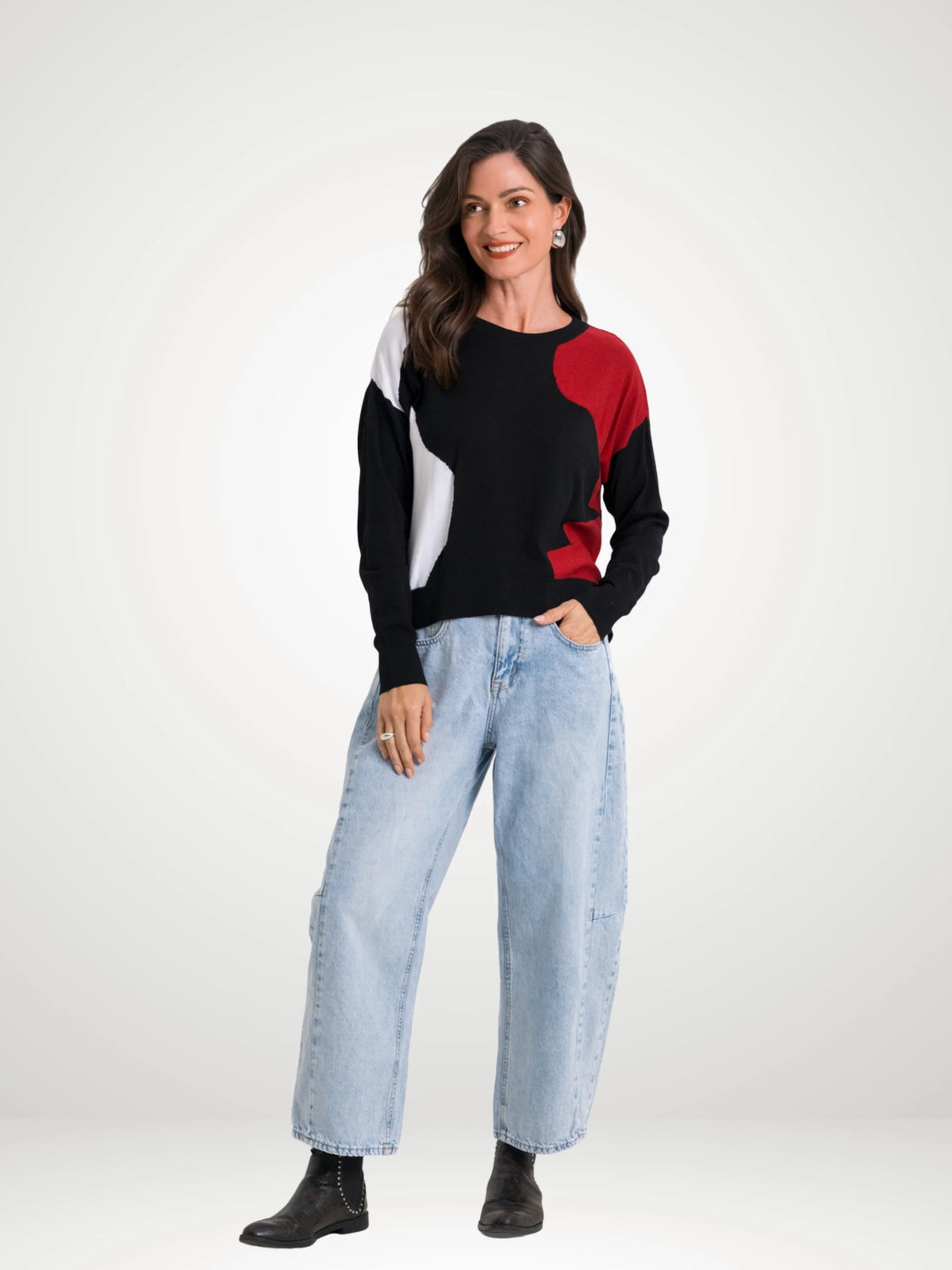 Planet - Clouds Sweater - Black Combo - 301K