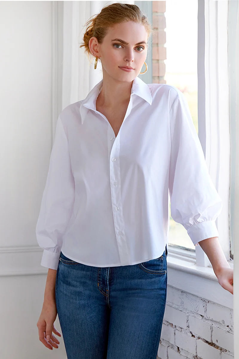 Finley Shirts - Cora 3/4 Sleeve - White - 3776115