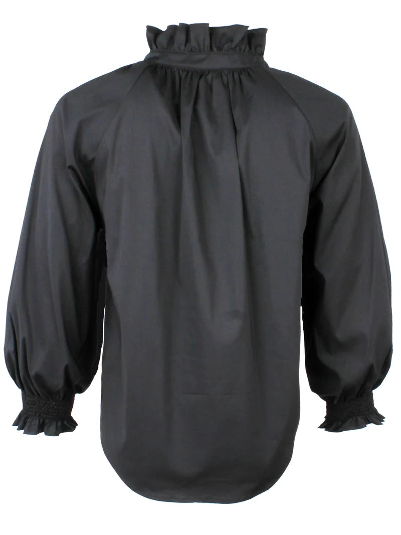 Finley Shirts - Fiona Ruffleneck - Black - 3414033