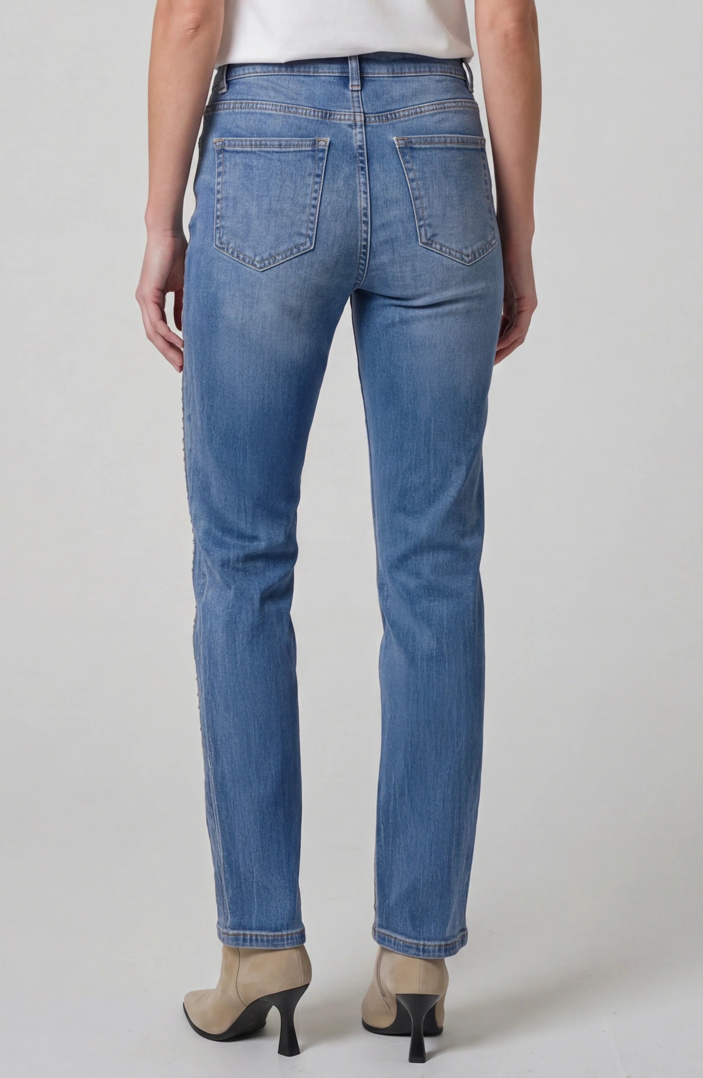 Liverpool - Kennedy Straight W/ Vertical Seaming Jean - Denim - 3151