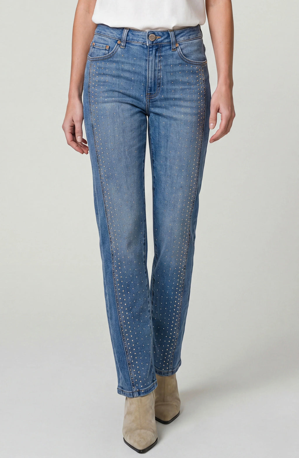 Liverpool - Kennedy Straight W/ Vertical Seaming Jean - Denim - 3151