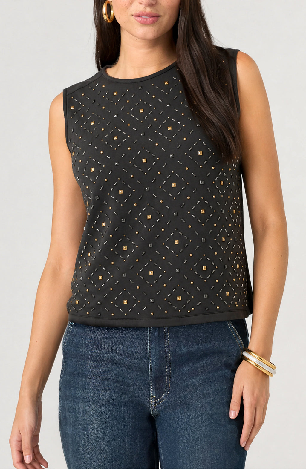 Liverpool - Embellished Tank - Black - 8M60