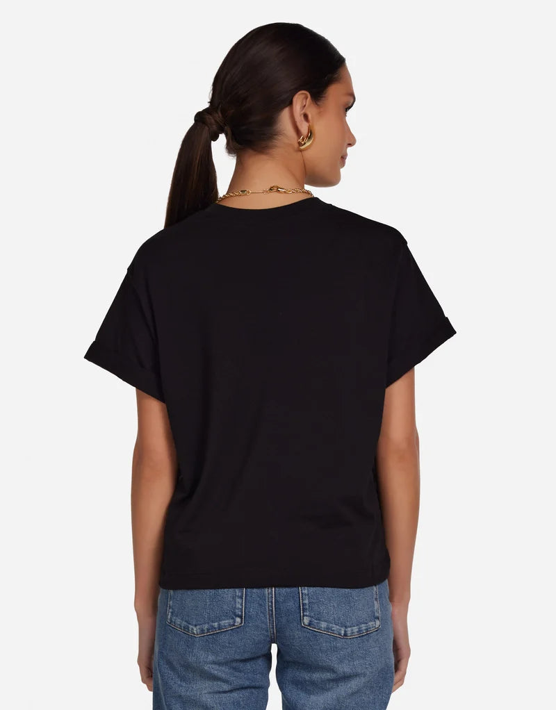 Michael Lauren - Rune Crop Pocket T Shirt - Black - 9214