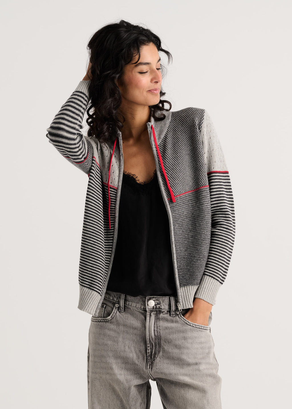 Zaket & Plover - Zip Cardi - Marl - 8524