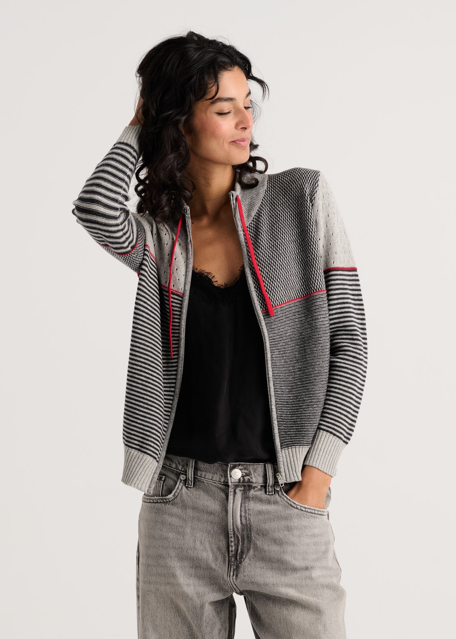 Zaket & Plover - Zip Cardi - Marl - 8524