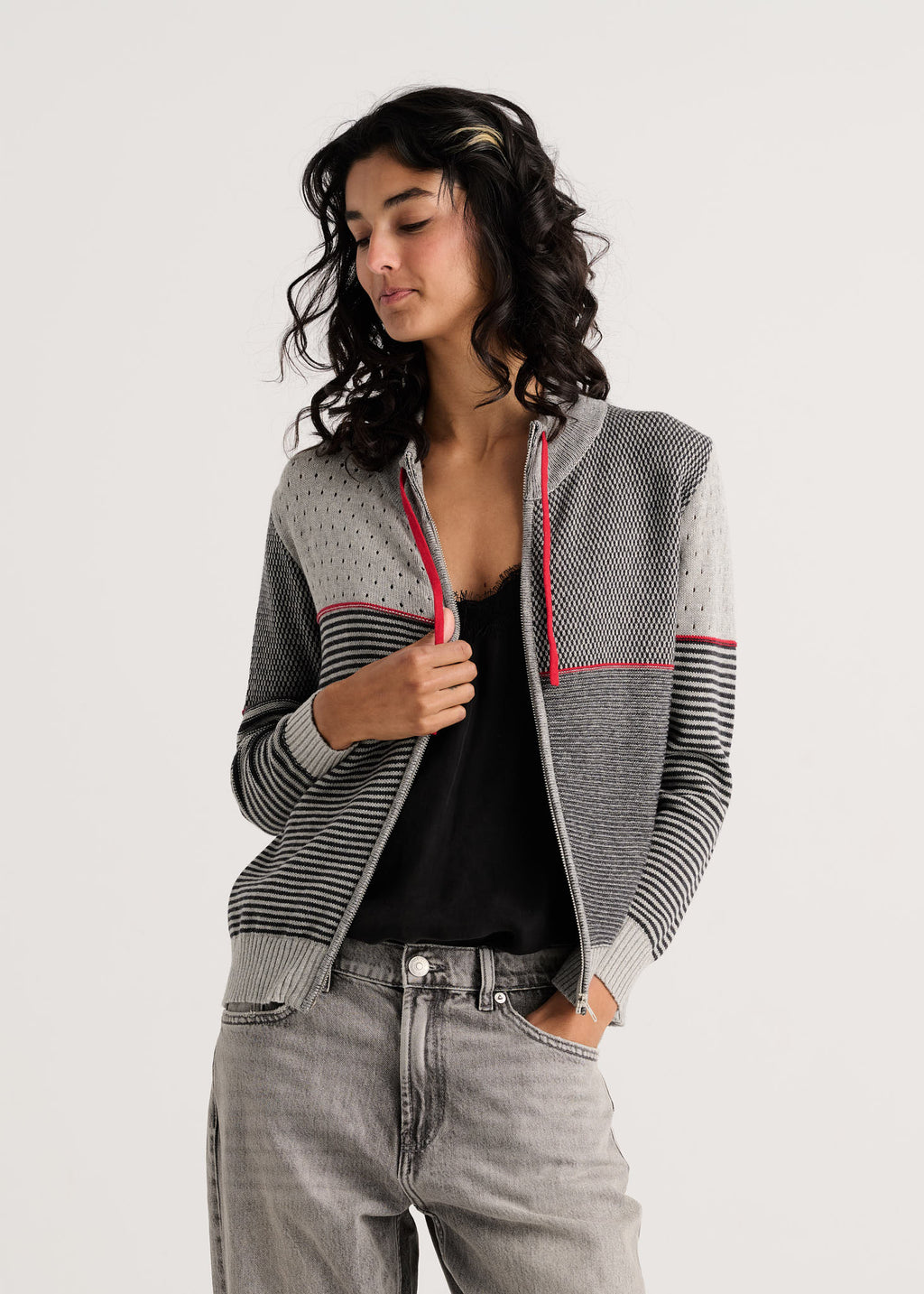Zaket & Plover - Zip Cardi - Marl - 8524