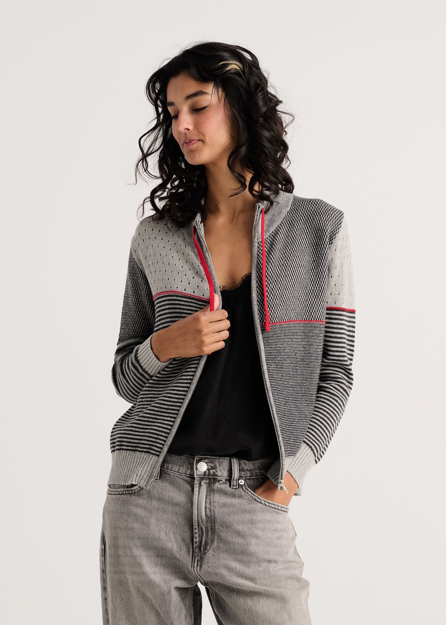 Zaket & Plover - Zip Cardi - Marl - 8524