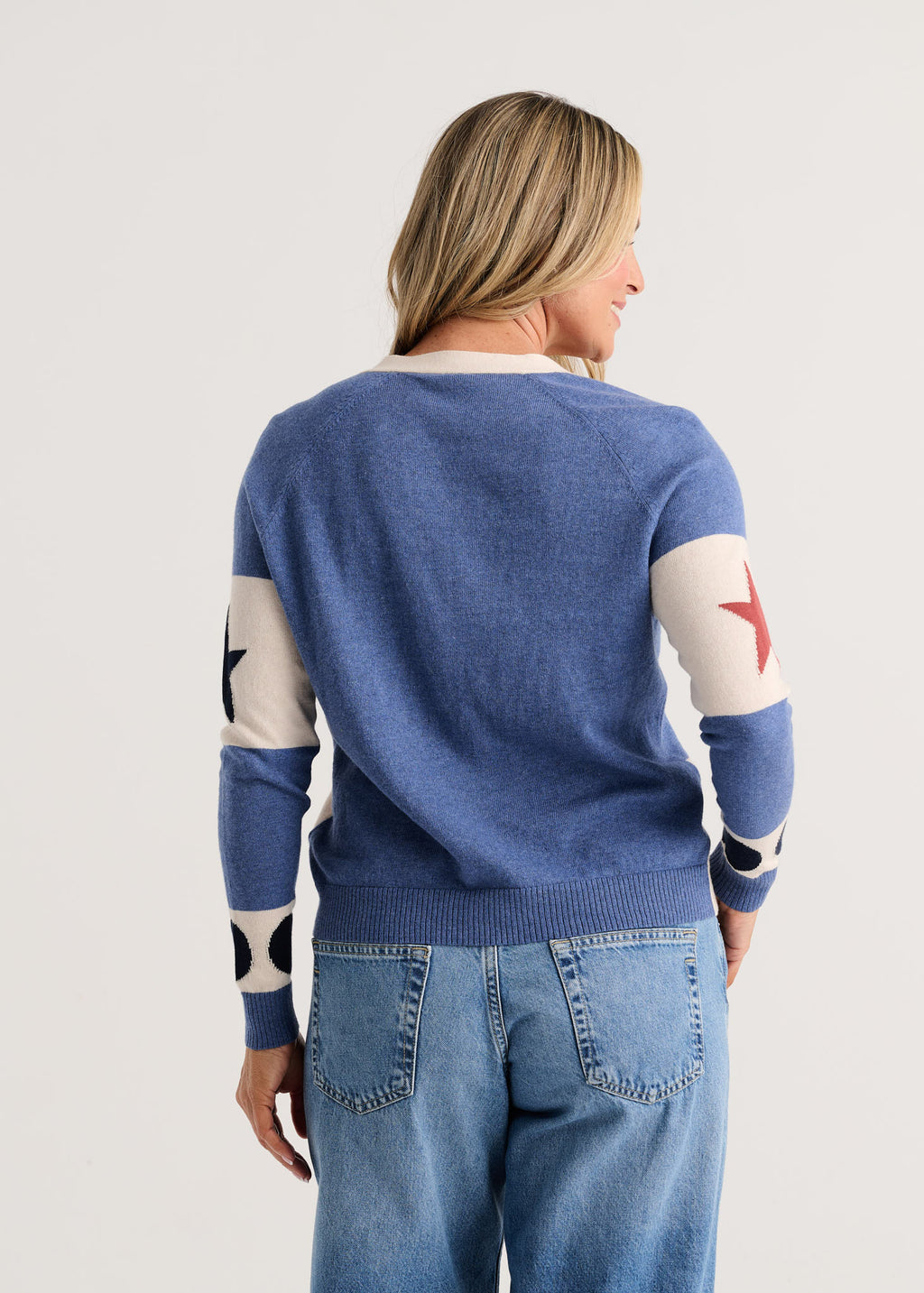 Zaket & Plover - Stars + Spots Cardi - Wax Paper - 8525