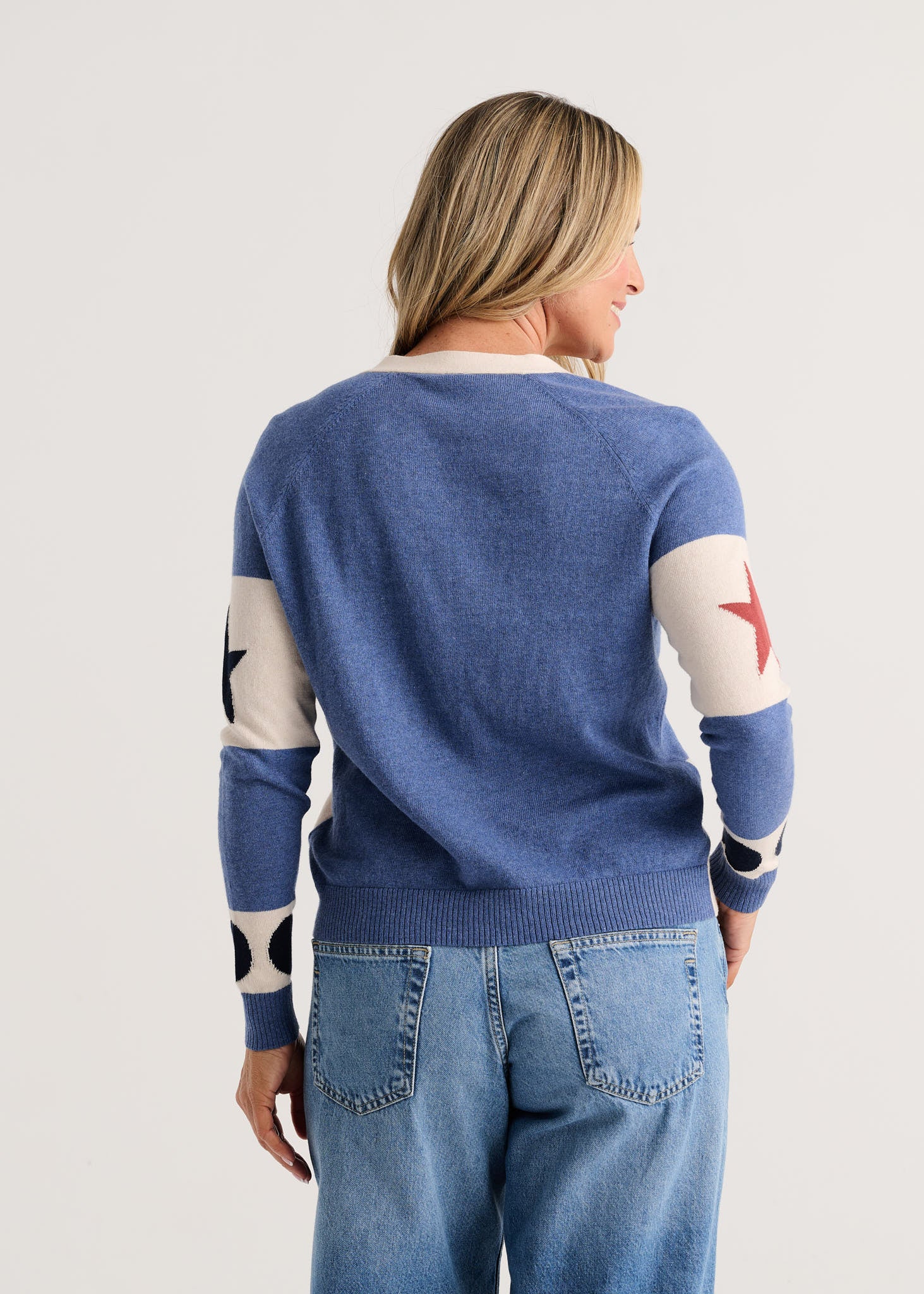 Zaket & Plover - Stars + Spots Cardi - Wax Paper - 8525