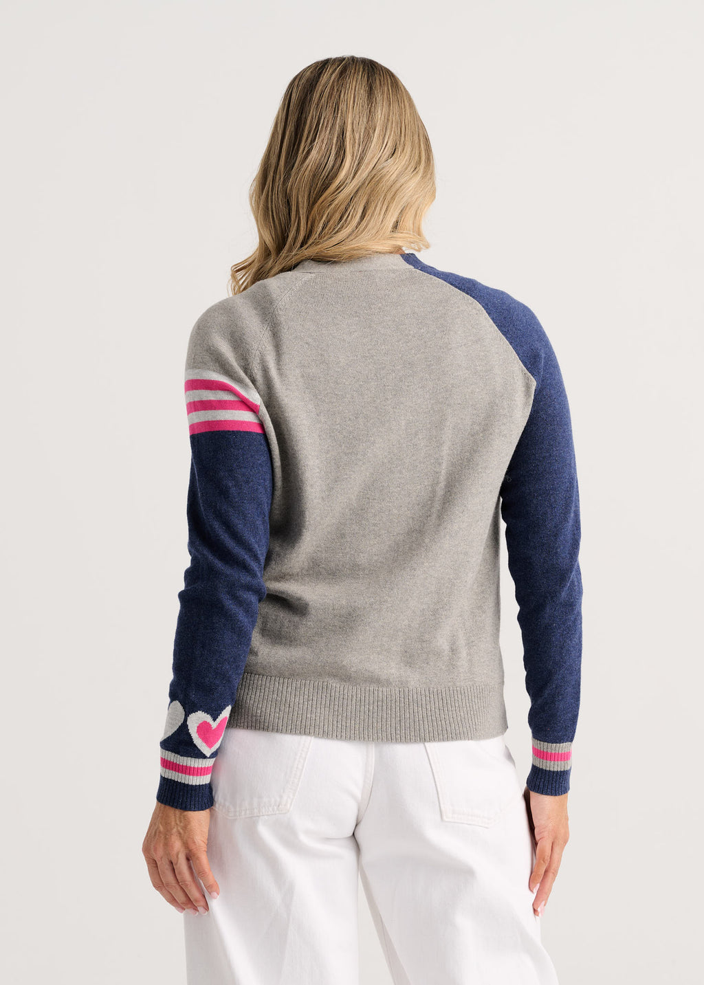 Zaket & Plover - Hearts Cardi - Denim - 8526