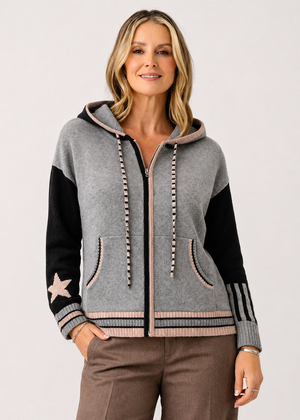 Zaket & Plover - Stars Hoodie - Cloud - 8529