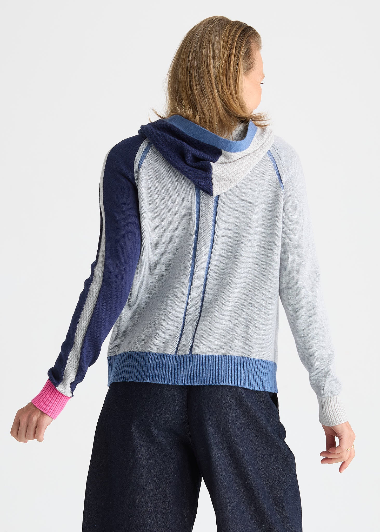 Zaket & Plover - Plaited Hoodie - Blue Jean - 8534