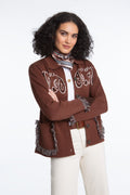 Elliott Lauren - Bandana Fringe Cardigan - Chocolate - 52062