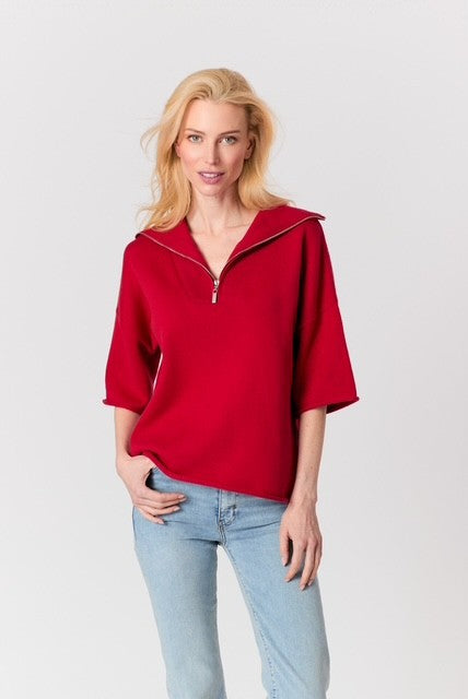 J Society - Quarter Zip - 24019 - Red