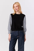 J Society - Long Sleeve 2 Fer Crew - 24018 - Black