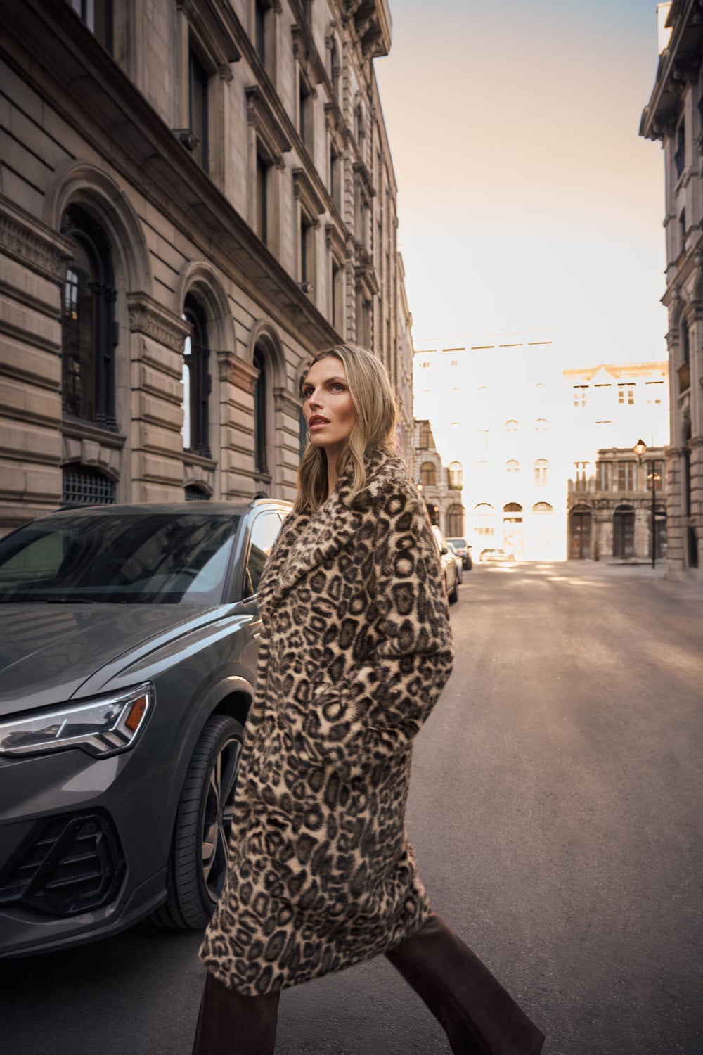 Joseph Ribkoff Leopard Faux Fur Coat - 263919