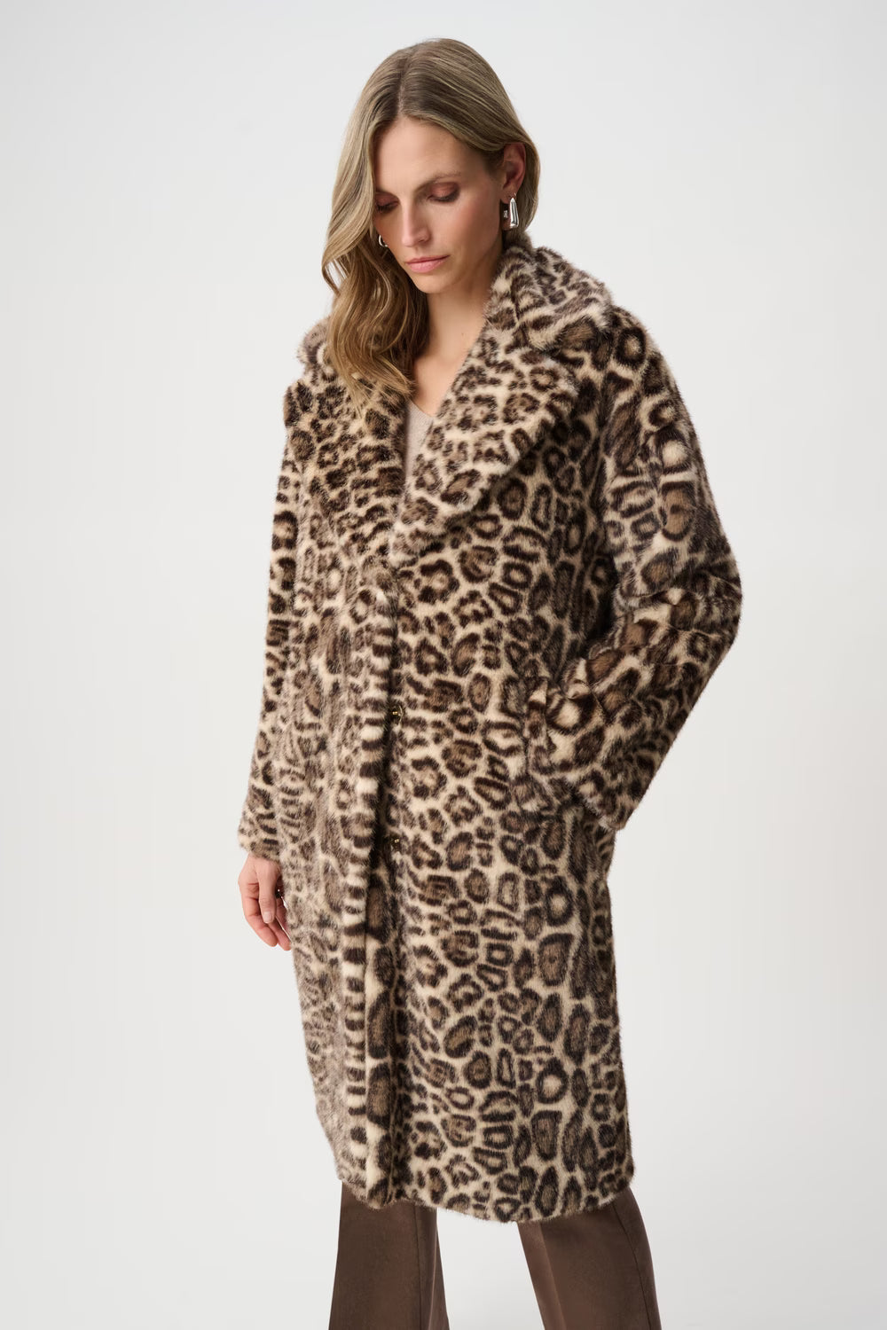 Joseph Ribkoff Leopard Faux Fur Coat - 263919