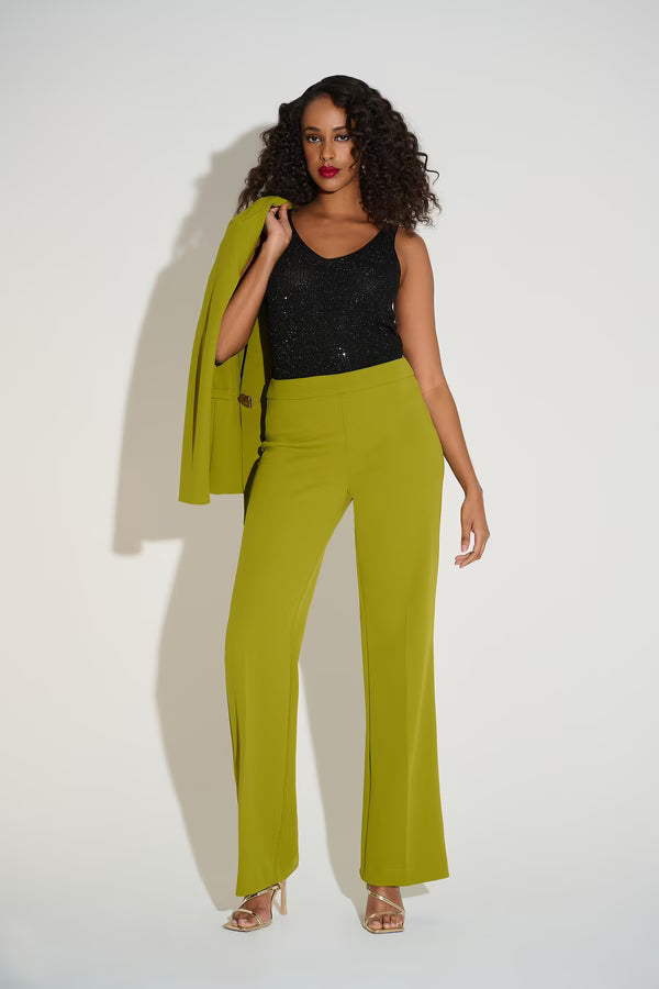 Joseph Ribkoff Metallic Ribbed V-Neck Camisole - Black - Style 252915