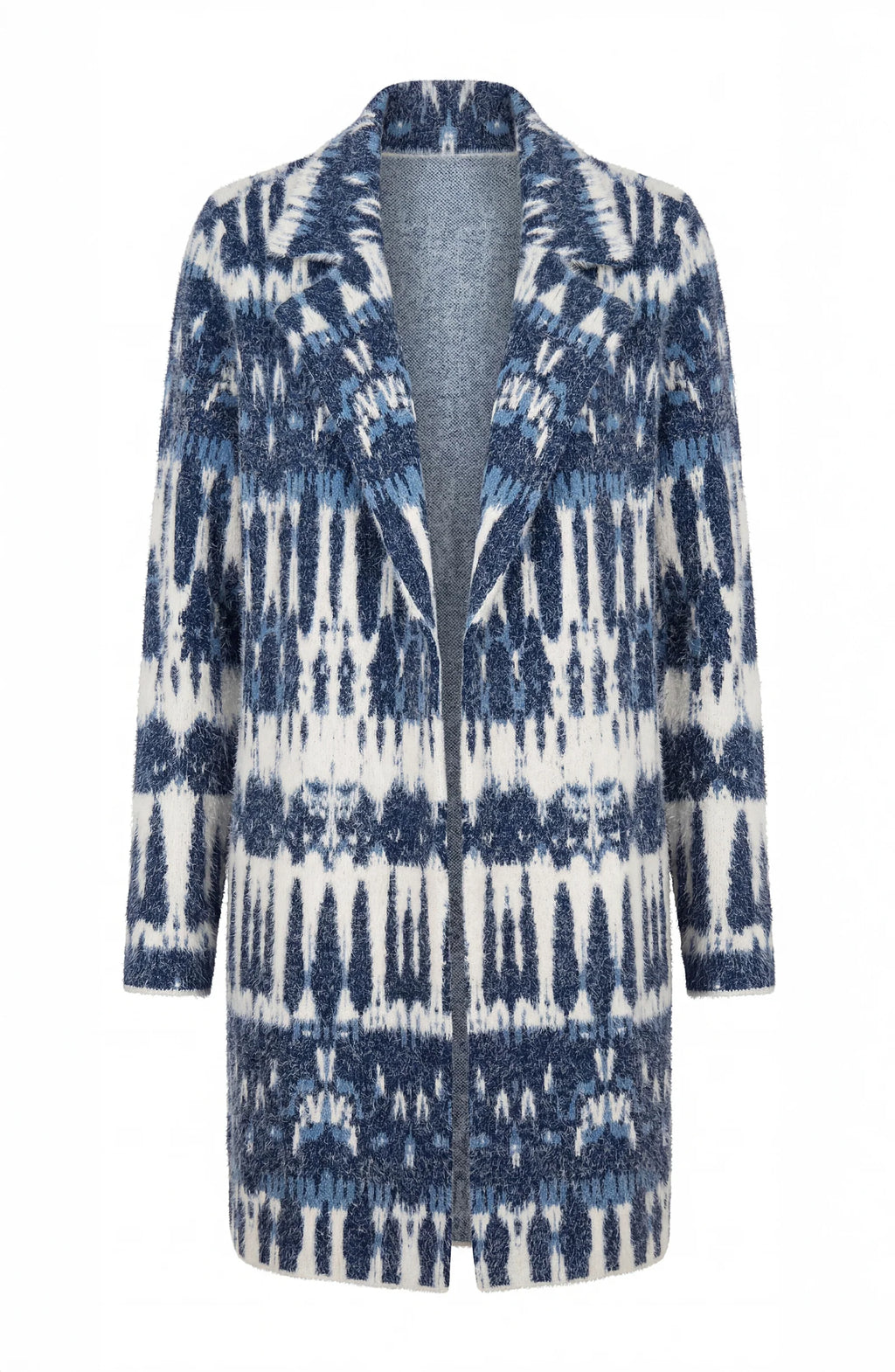 Liverpool - Long Sleeve Open Duster - Navy/White - C002